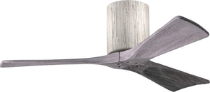 Matthews Fan IR3H-BW-BW-42 Irene-3H three-blade flush mount paddle fan in Barn Wood finish with 42” solid barn wood tone blades. 