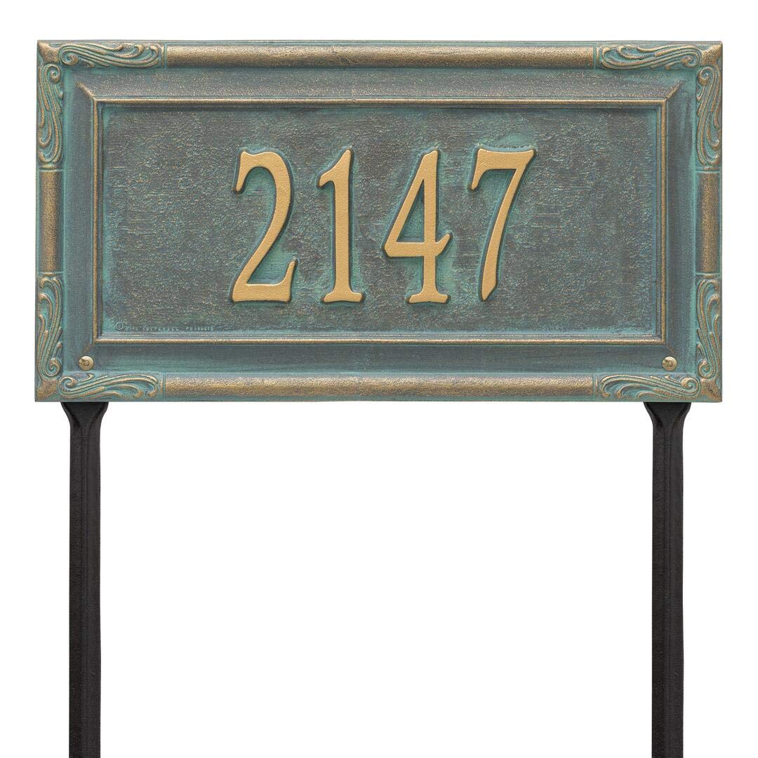 Whitehall 3288BV - Personalized Gardengate Plaque - Grande - Lawn - 1 line