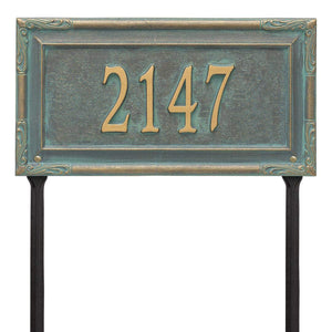 Whitehall 3288BV - Personalized Gardengate Plaque - Grande - Lawn - 1 line