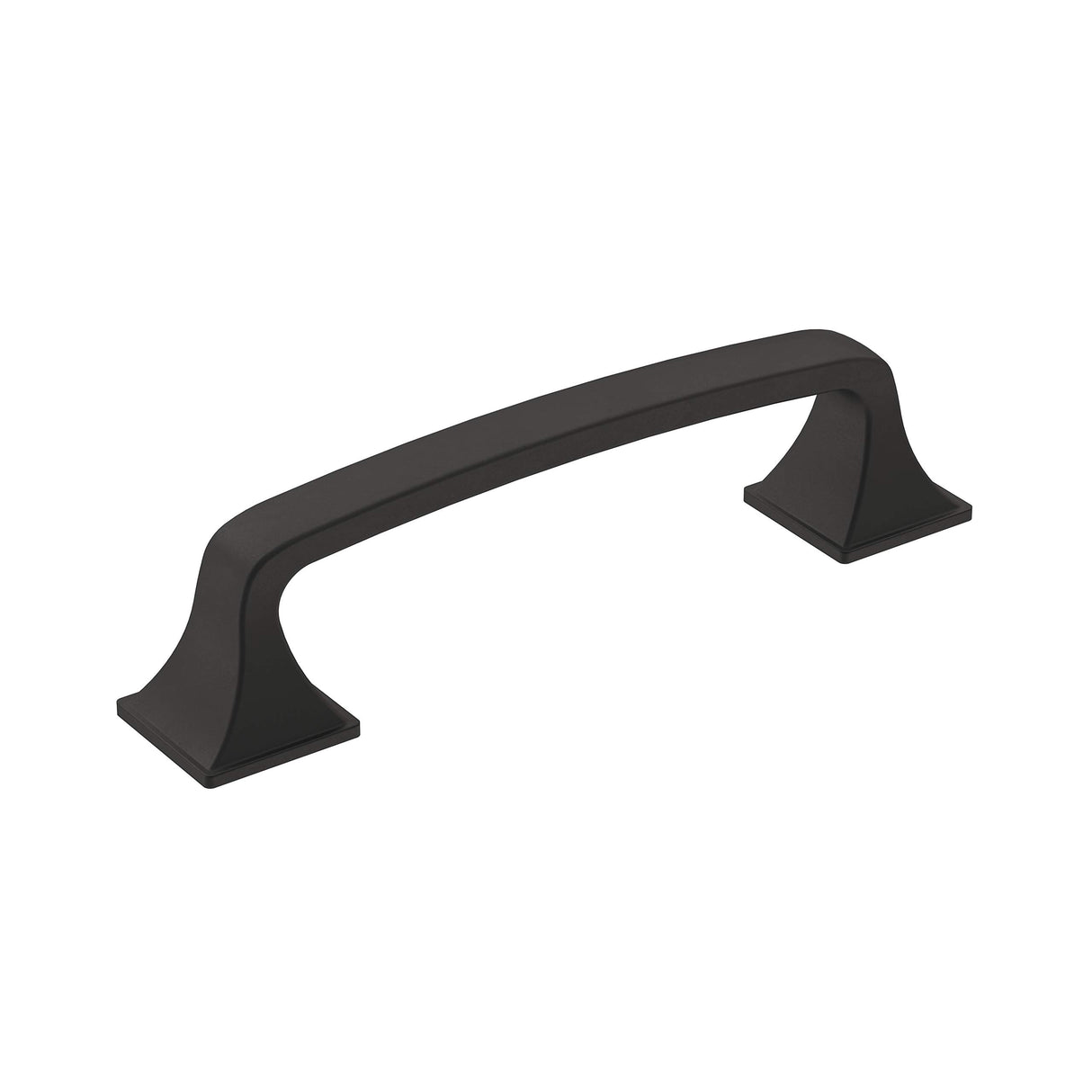 Amerock Cabinet Pull Matte Black 3-3/4 inch (96 mm) Center-to-Center Ville 1 Pack Drawer Pull Cabinet Handle Cabinet Hardware