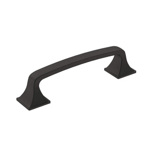 Amerock Cabinet Pull Matte Black 3-3/4 inch (96 mm) Center-to-Center Ville 1 Pack Drawer Pull Cabinet Handle Cabinet Hardware