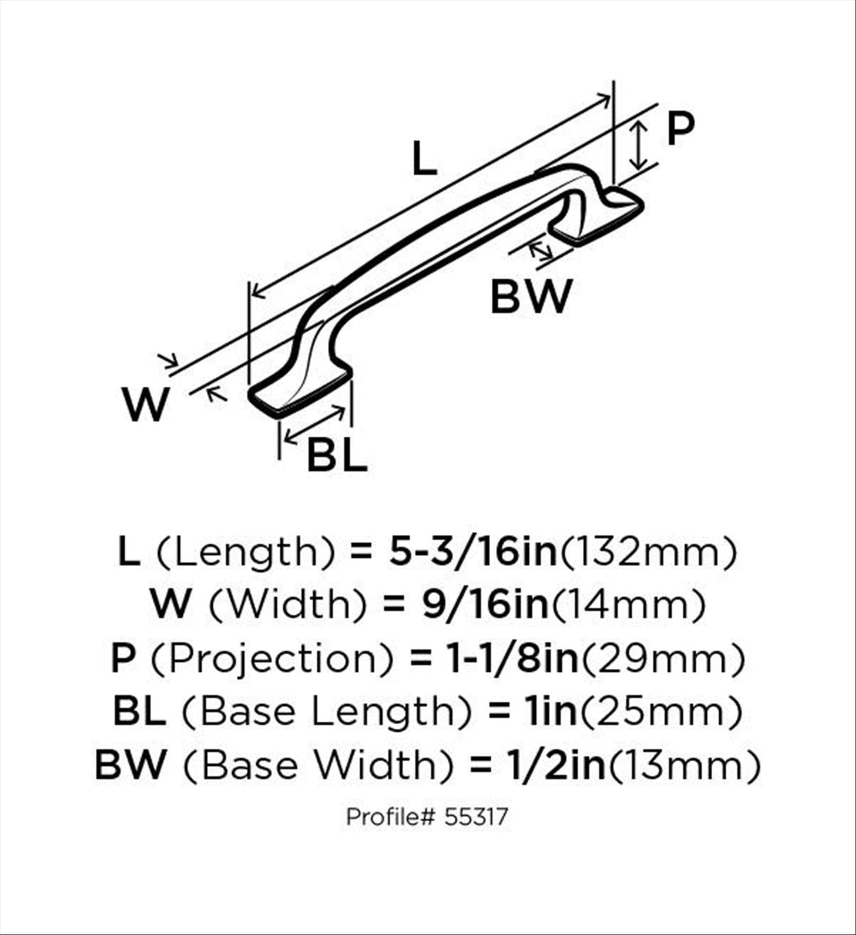 Amerock Cabinet Pull Golden Champagne 3-3/4 inch (96 mm) Center to Center Highland Ridge 1 Pack Drawer Pull Drawer Handle Cabinet Hardware