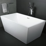 DAX Acrylic Square Freestanding Bathtub, White BT-8013