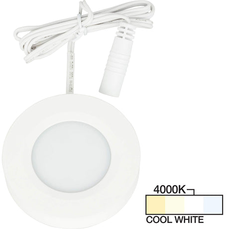 Task Lighting L-PS-FR-3WT-40 180 Lumen Pearl Series Puck Light, White 4000K Cool White