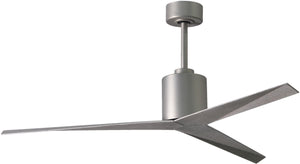 Matthews Fan EK-BN-BW Eliza 3-blade paddle fan in Brushed Nickel finish with barn wood all-weather ABS blades. Optimized for wet locations.