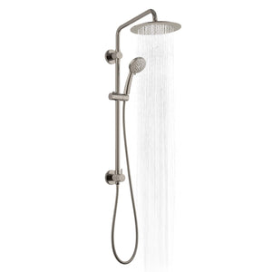 PULSE ShowerSpas 1088-BN-1.8GPM SeaBreeze II Shower System with 8" Rain Showerhead, Slide Bar and Multi-Function Hand Shower, Brushed Nickel, 1.8 GPM