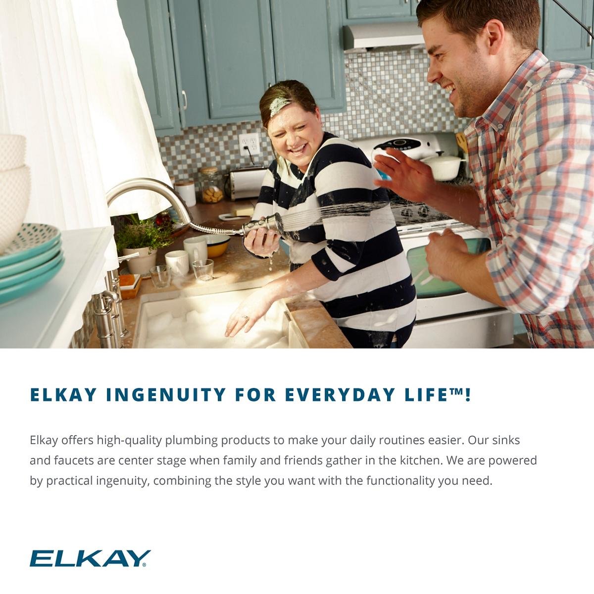 Elkay EFU321910 Avado Double Bowl Undermount Stainless Steel Sink