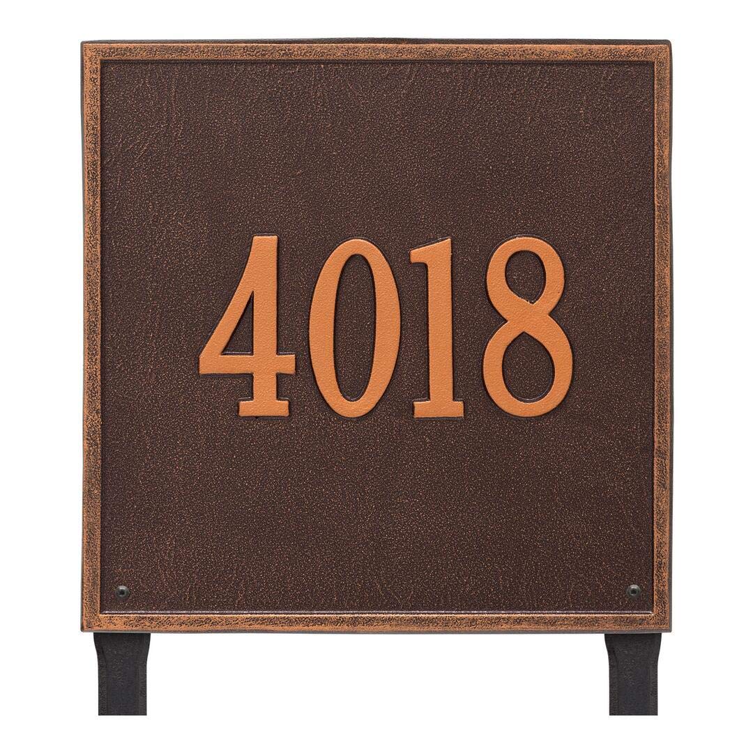 Whitehall 2119AC - Personalized Square Plaque - Estate - Lawn - 1 line