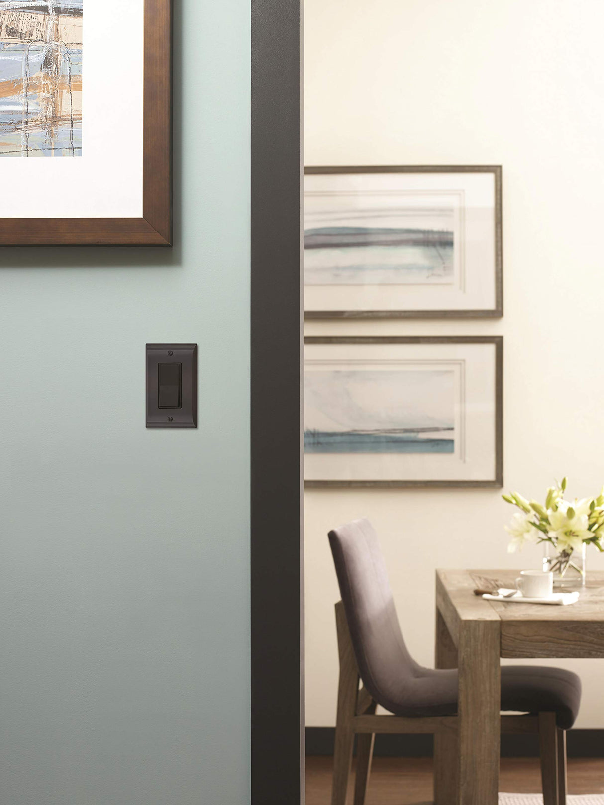 Amerock Wall Plate Black Bronze 1 Rocker Switch Plate Cover Candler 1 Pack Decora Wall Plate Light Switch Cover