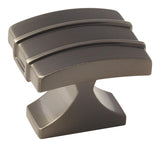 Amerock Cabinet Knob Gunmetal 1-1/2 inch (38 mm) Length Davenport 1 Pack Drawer Knob Cabinet Hardware