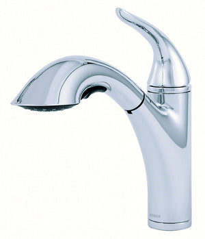 Gerber D455221 Chrome Antioch Single Handle Pull-out Kitchen Faucet