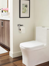 Amerock BH26617PNBBR Polished Nickel/Black Bronze Single Post Toilet Paper Holder 5-7/8 in. (149 mm) Toilet Tissue Holder Esquire Bath Tissue Holder Bathroom Hardware Bath Accessories