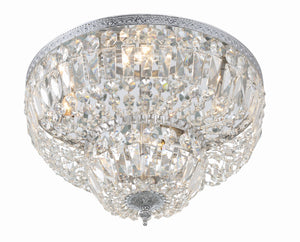 Crystorama 4 Light Swarovski Strass Crystal Polished Chrome Flush Mount 718-CH-CL-S