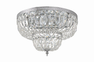 Crystorama 4 Light Swarovski Strass Crystal Polished Chrome Flush Mount 718-CH-CL-S