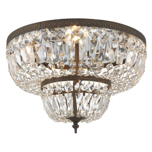 Crystorama 4 Light Swarovski Strass Crystal Polished Chrome Flush Mount 718-CH-CL-S