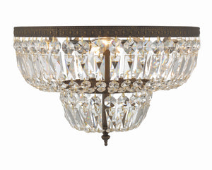 Crystorama 4 Light Swarovski Strass Crystal Polished Chrome Flush Mount 718-CH-CL-S