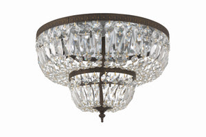 Crystorama 4 Light Swarovski Strass Crystal Polished Chrome Flush Mount 718-CH-CL-S