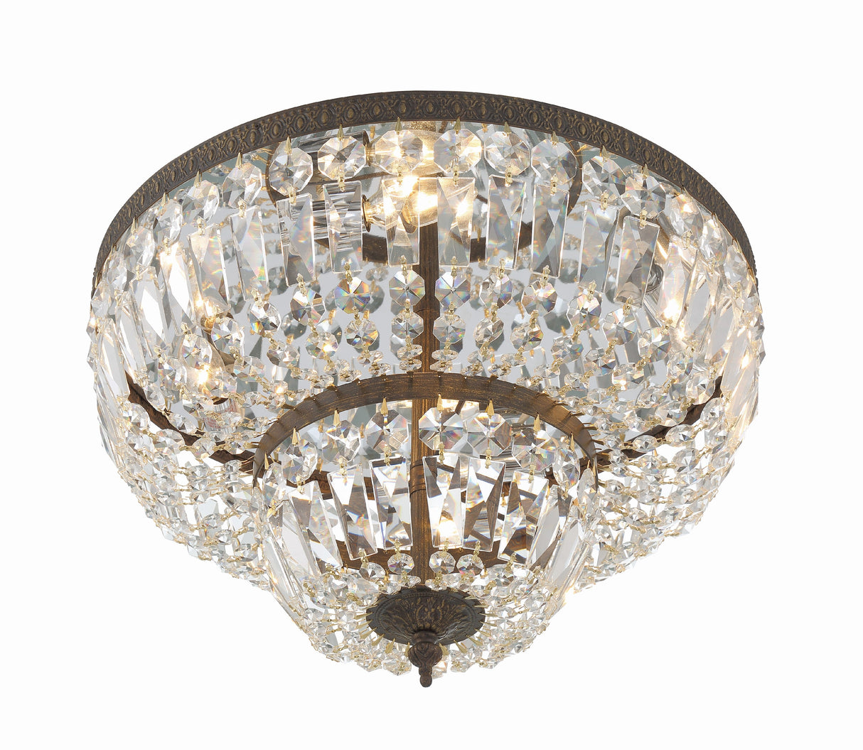 Crystorama 4 Light Swarovski Strass Crystal Polished Chrome Flush Mount 718-CH-CL-S