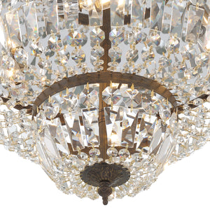 Crystorama 4 Light Swarovski Strass Crystal Polished Chrome Flush Mount 718-CH-CL-S