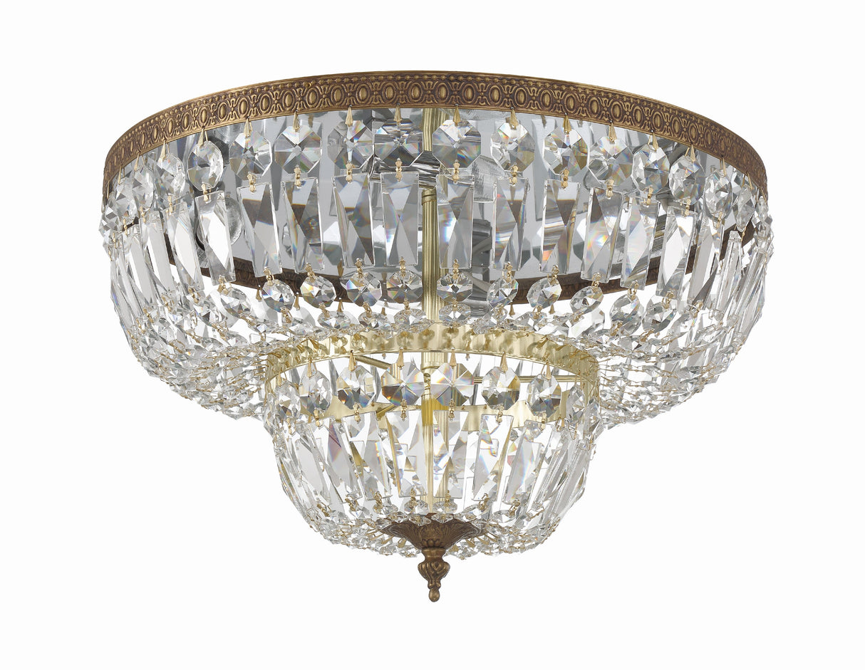 Crystorama 4 Light Swarovski Strass Crystal Polished Chrome Flush Mount 718-CH-CL-S