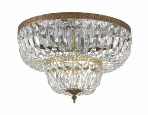 Crystorama 4 Light Swarovski Strass Crystal Polished Chrome Flush Mount 718-CH-CL-S