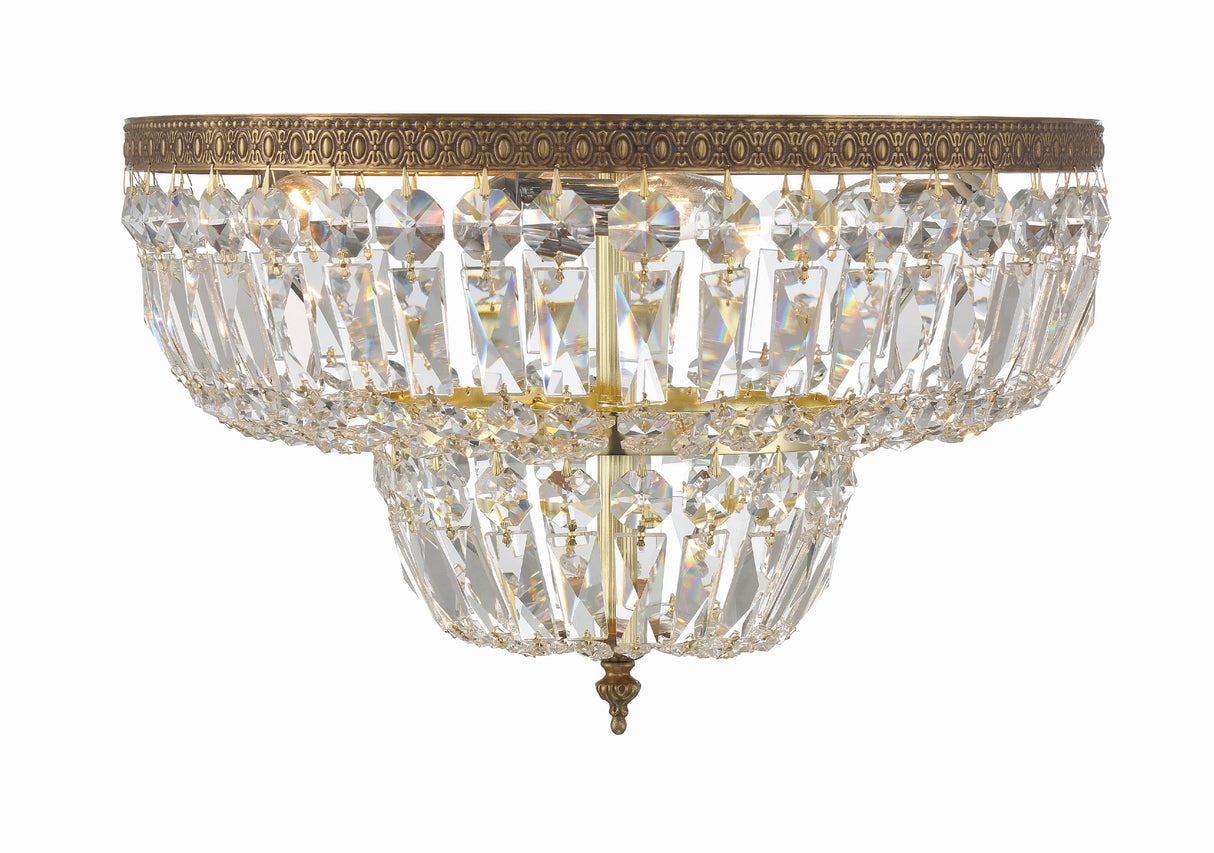 Crystorama 4 Light Swarovski Strass Crystal Polished Chrome Flush Mount 718-CH-CL-S