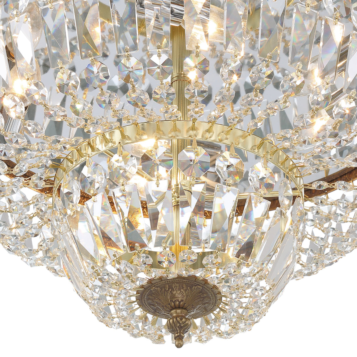 Crystorama 4 Light Swarovski Strass Crystal Polished Chrome Flush Mount 718-CH-CL-S