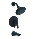 Gerber D502034BSTC Satin Black Lemora Tub & Shower Trim Kit, Diverter On Valve, 2.0GPM