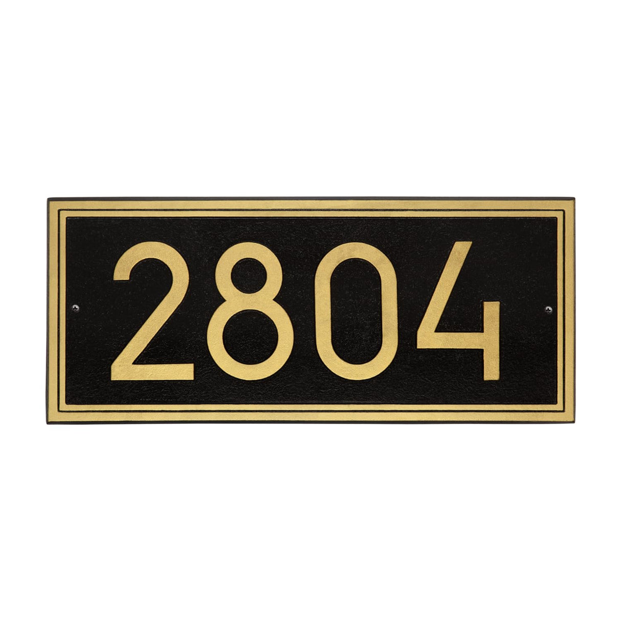 Whitehall 3905BG - Double Line Modern Font Rectangle Plaque, Estate Wall 1-line