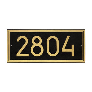 Whitehall 3905BG - Double Line Modern Font Rectangle Plaque, Estate Wall 1-line