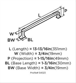 Amerock Appliance Pull Oil Rubbed Bronze 12 inch (305 mm) Center to Center Westerly 1 Pack Drawer Pull Drawer Handle Cabinet Hardware