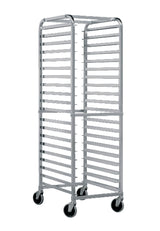 John Boos ABPR-1820-RKD Rounded Top Front Load Mobile Pan Rack with 5" Casters, 20 Capacity, 26" Length x 20-1/2" Width 69" Height