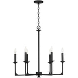 Capital Lighting 437361BI Clint 6 Light Chandelier Black Iron