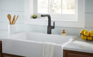 Gerber D404562BS Satin Black Mid-town Single Handle Pull-out Kitchen Faucet