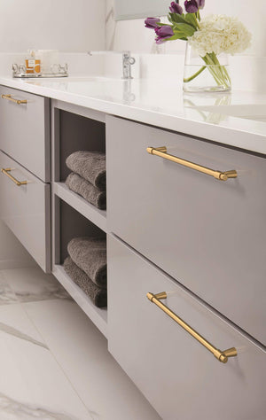 Amerock Cabinet Pull Champagne Bronze 8-13/16 inch (224 mm) Center-to-Center Destine 1 Pack Drawer Pull Cabinet Handle Cabinet Hardware