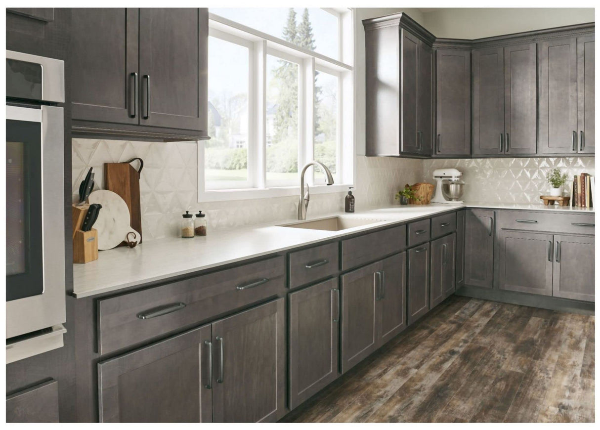 Jeffrey Alexander 1092-12SN 12" Center-to-Center Satin Nickel Square Milan 1 Appliance Handle