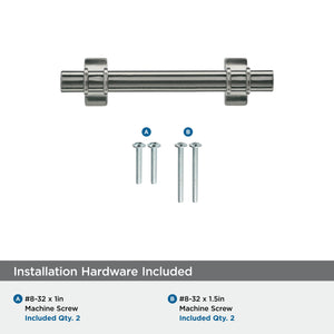 Amerock Cabinet Pull Gunmetal 3 inch (76 mm) Center to Center Davenport 1 Pack Drawer Pull Drawer Handle Cabinet Hardware