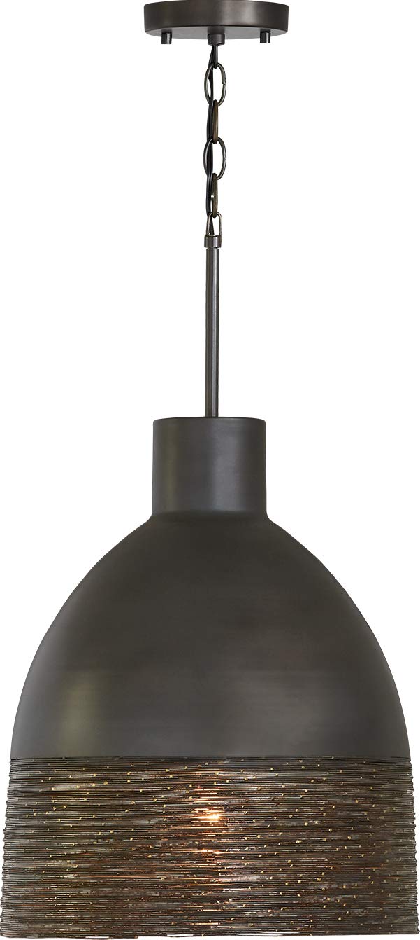 Capital Lighting 335112GI Sana 1 Light Pendant Grey Iron