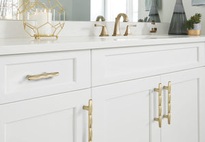 Amerock Cabinet Pull Golden Champagne 3 inch (76 mm) Center to Center St. Vincent 1 Pack Drawer Pull Drawer Handle Cabinet Hardware