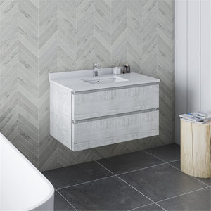 Fresca FCB3136RWH-CWH-U Modern Bathroom Vanity
