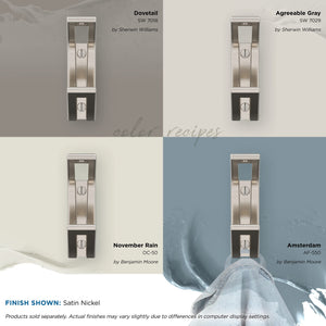 Amerock H37010G10 Avid Double Prong Decorative Wall Hook Satin Nickel Hook for Coats, Hats, Backpacks, Bags Hooks for Bathroom, Bedroom, Closet, Entryway, Laundry Room, Office