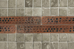 Premier Copper Products T18DBH 1-Inch x 8-Inch Hammered Copper Tile