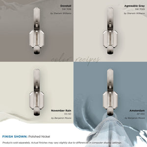 Amerock HBX36693PN Granlyn Double Prong Decorative Wall Hook Polished Nickel Hook for Coats, Hats, Backpacks, Bags Hooks for Bathroom, Bedroom, Closet, Entryway, Laundry Room, Office