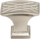 Jeffrey Alexander 535L-BNBDL 1-1/2" Overall Length Brushed Pewter Rectangle Geometric Pattern Aberdeen Cabinet Knob