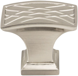 Jeffrey Alexander 535L-BNB 1-1/2" Overall Length Brushed Black Nickel Rectangle Geometric Pattern Aberdeen Cabinet Knob