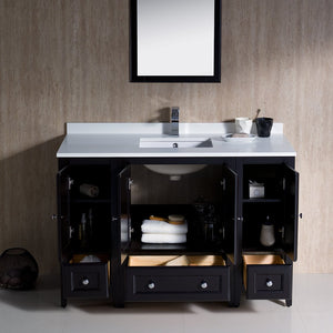 Fresca FVN20-122412ES Fresca Oxford 48" Espresso Traditional Bathroom Vanity