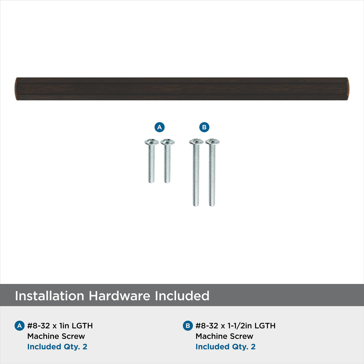 Amerock Cabinet Pull Oil Rubbed Bronze 5-1/16 inch (128 mm) Center-to-Center Caliber 1 Pack Drawer Pull Cabinet Handle Cabinet Hardware