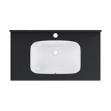 Avancer 36'' Wall Mount Sink In Black Marquina