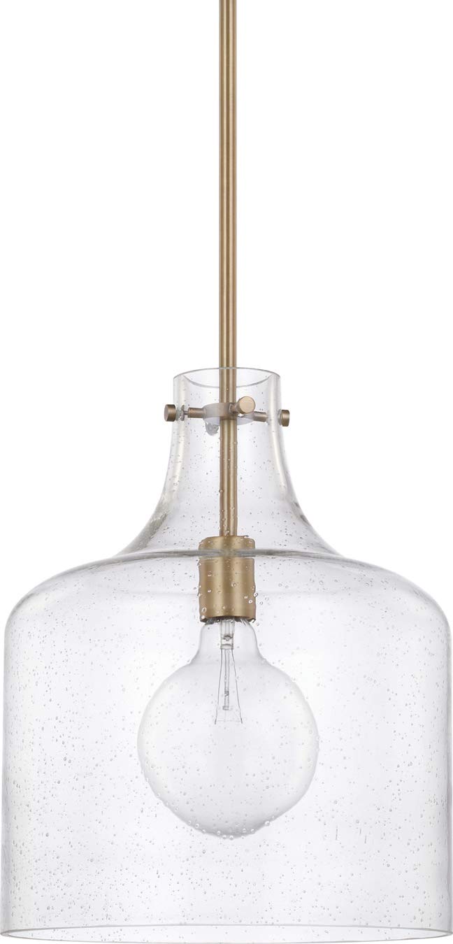 Capital Lighting 325712AD Crawford 1 Light Pendant Aged Brass