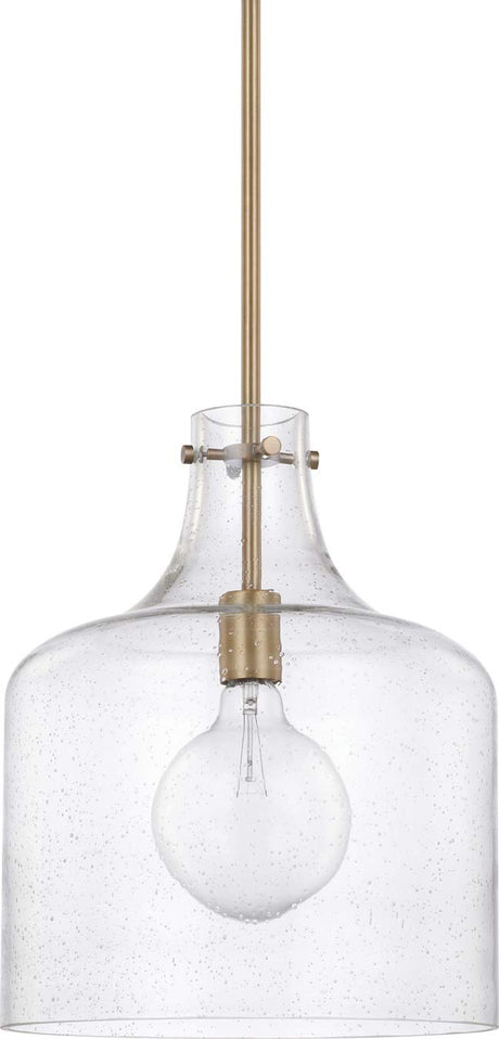 Capital Lighting 325712AD Crawford 1 Light Pendant Aged Brass